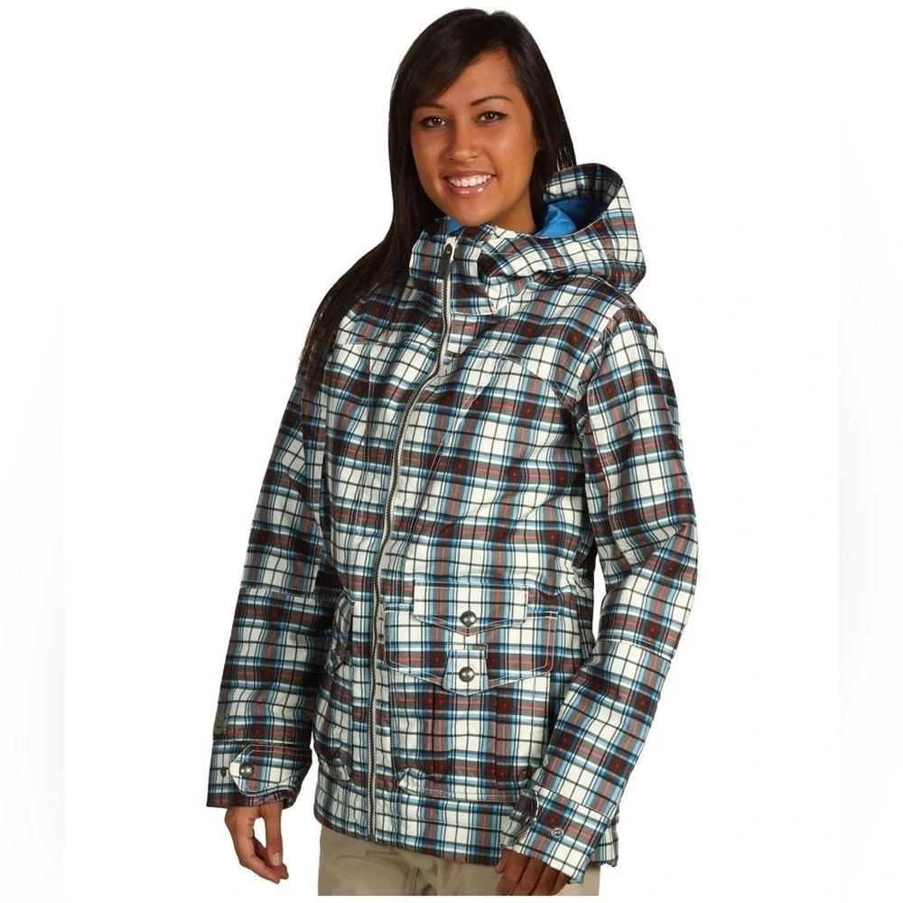 Burton Method Jacket Womens Waterproof Insulated Ski Snowboard Coat Plaid
